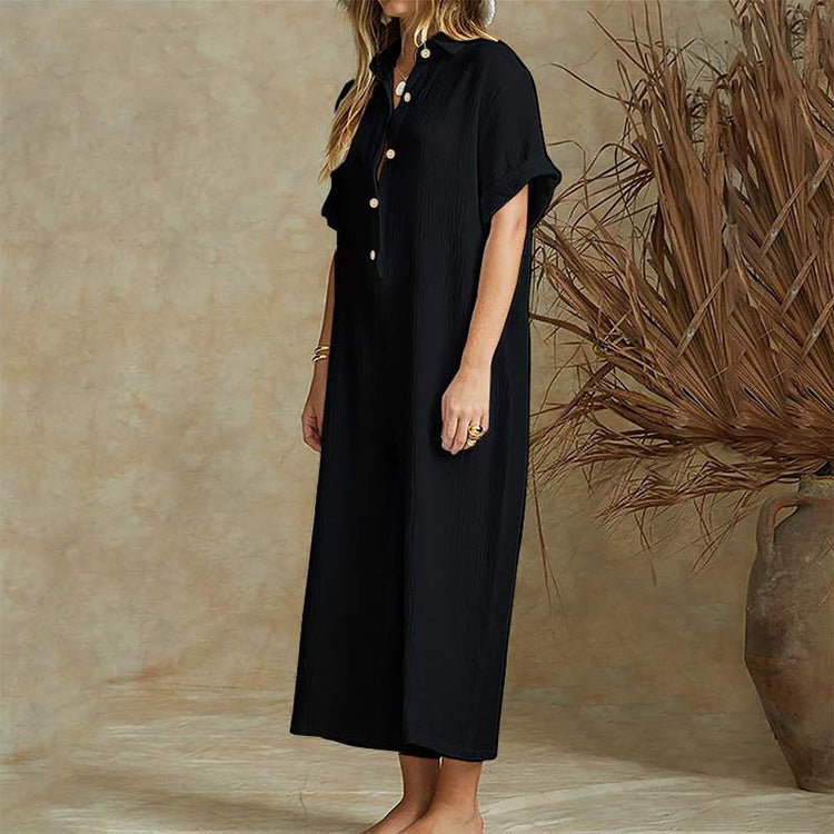 Heather – Casual Jumpsuit with Short Sleeves