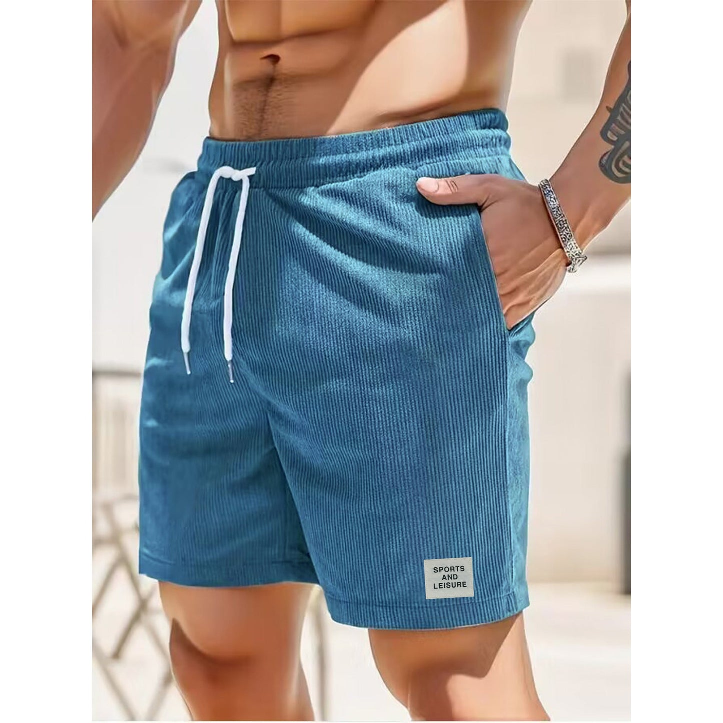Colin – Summer Corduroy Sports Pants with Drawstring