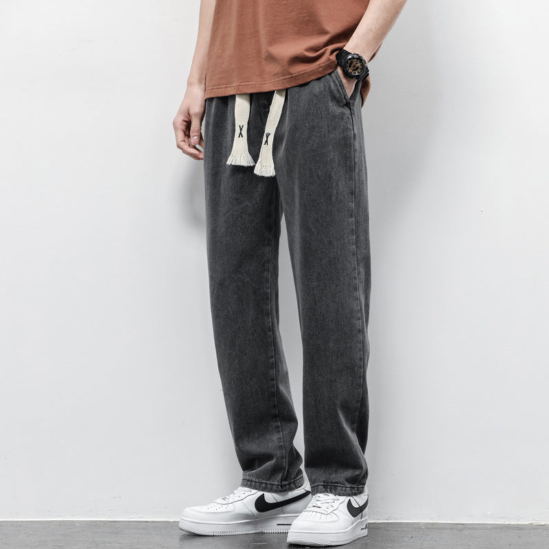 Nicholas – Casual Wide Men's Jeans with Elastic Waistband