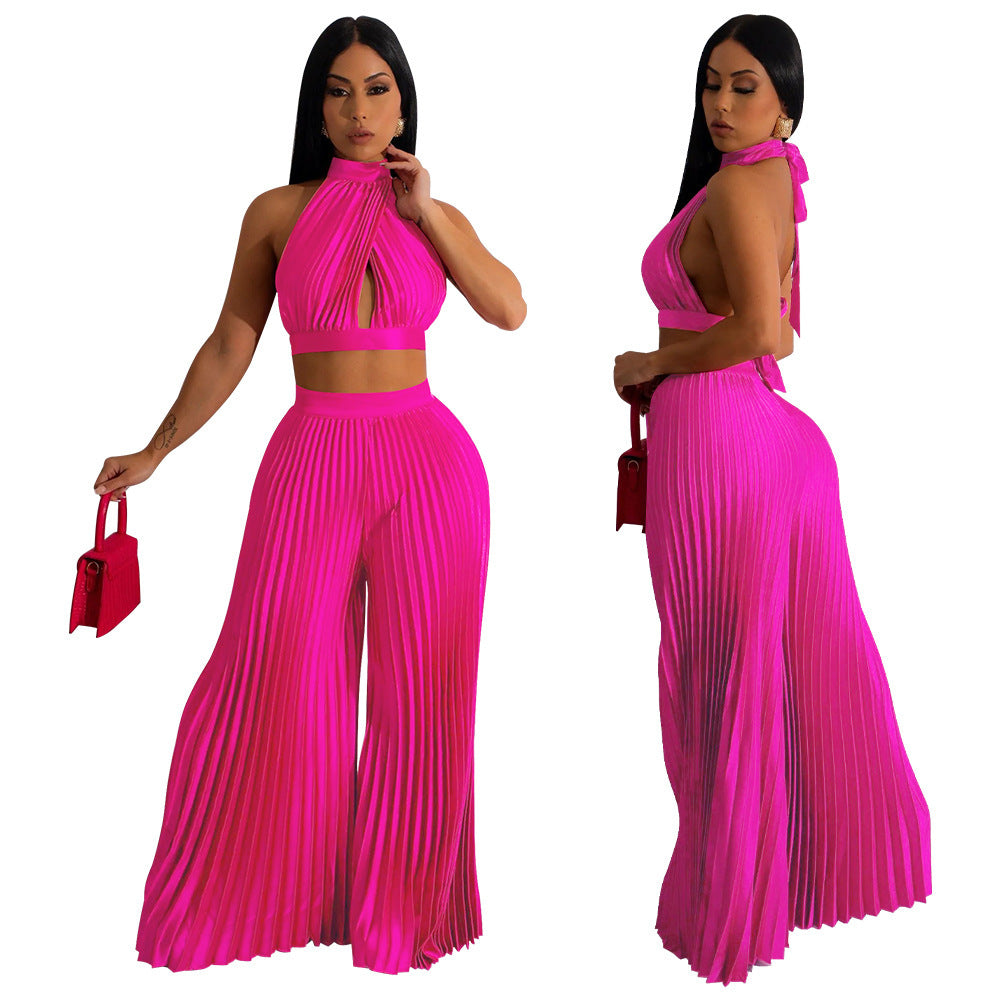 Elizabeth – Silk-Like Wide-Leg Pantsuit