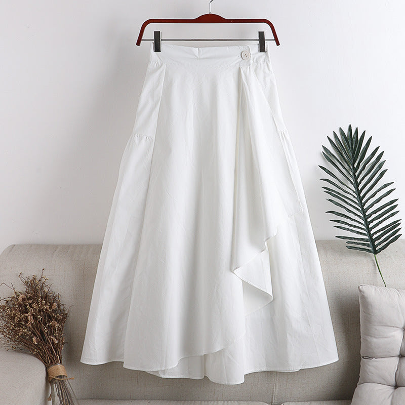 Shannon – A-Line Skirt with Button Details and Stitching