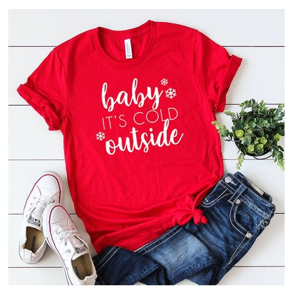 Carol – Women's Cotton T-Shirt with Cross Motif