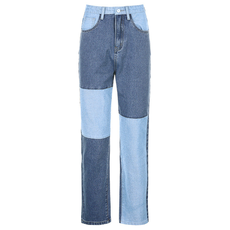 Jane – High-Waisted Jeans with Contrast Stitching