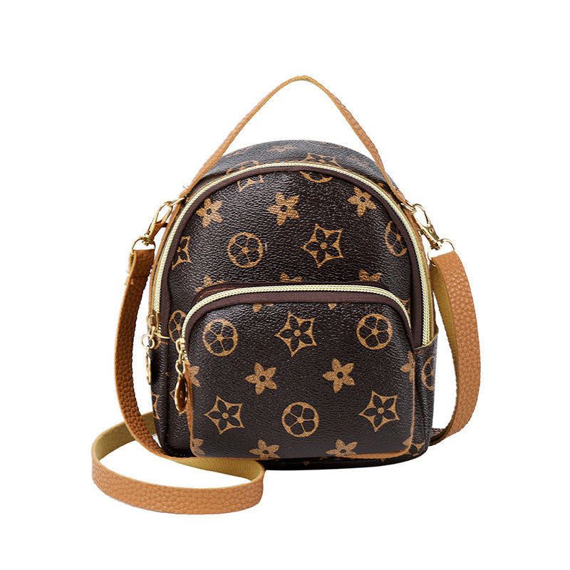 Diana – Portable Backpack with Check Pattern