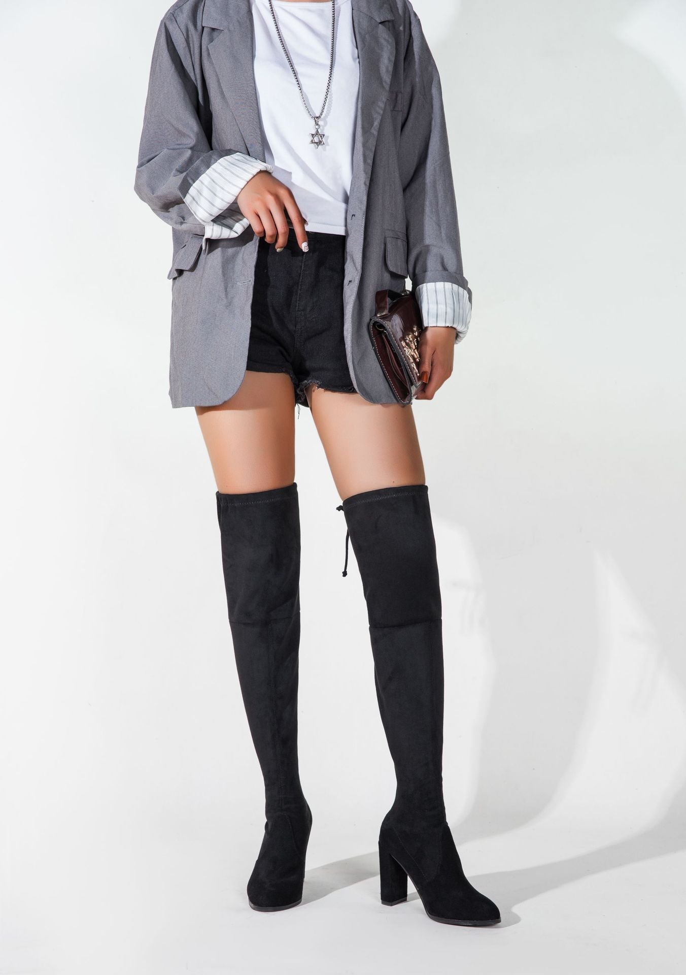 Zoe – High Women's Boots in Premium Vegan Suede