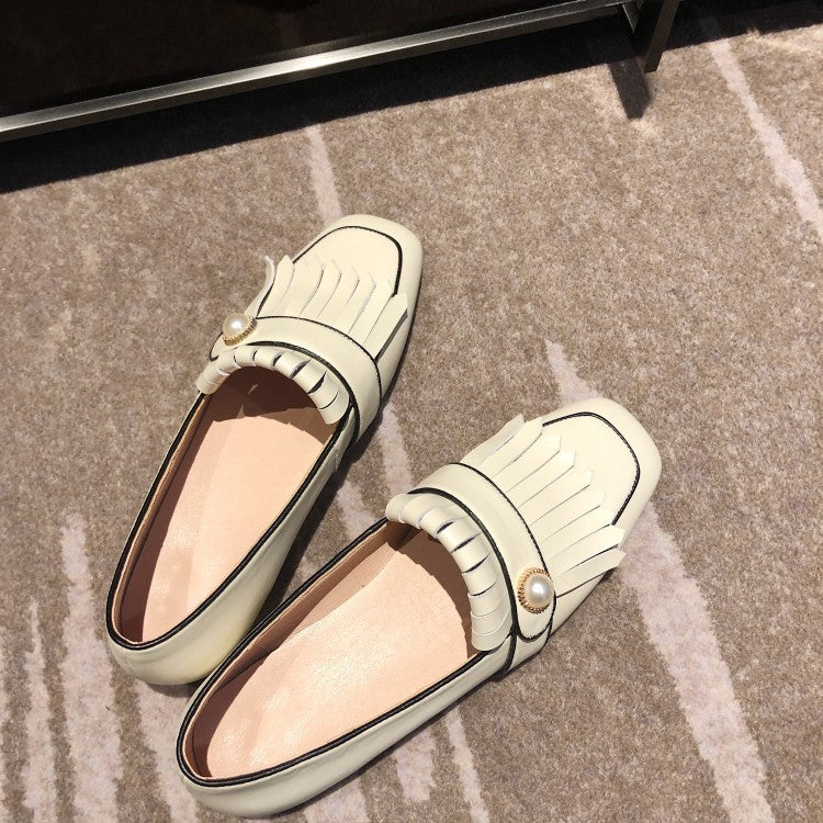 Joy – Vintage Women's Oxford Sneakers with Tassels in Vegan Leather