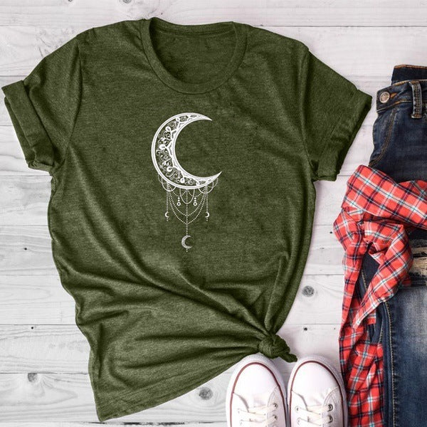 Emma – Women's T-Shirt with Sun and Moon Print