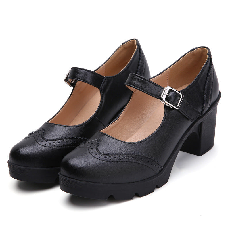 Heidi – Retro Mary Jane Pumps in Vegan Leather
