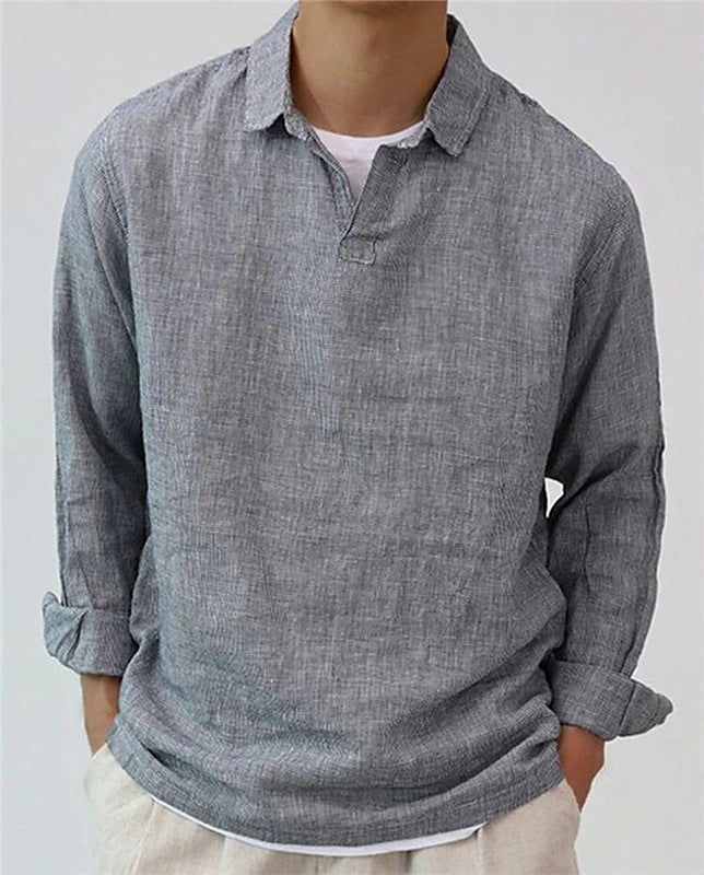 Giles – Oversized Men's Sweater with Long Sleeves in Solid Design