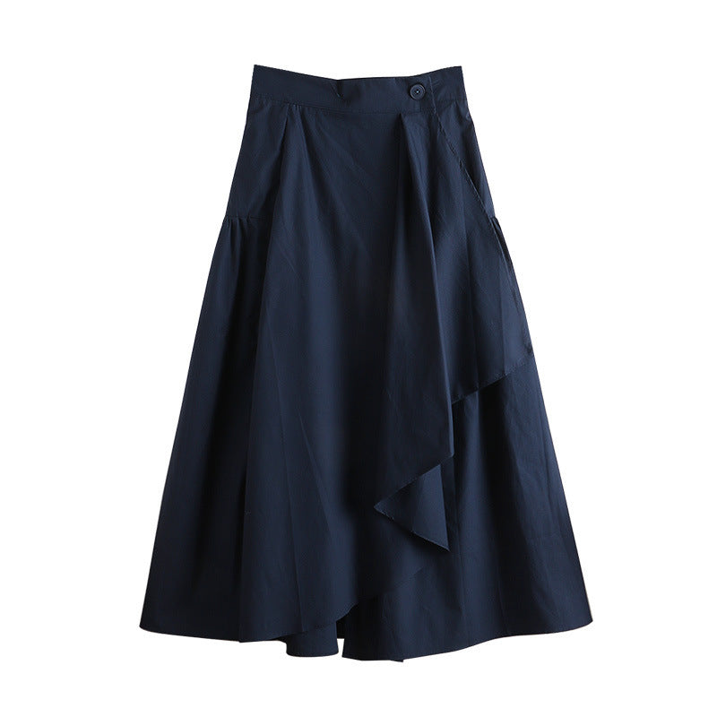 Shannon – A-Line Skirt with Button Details and Stitching