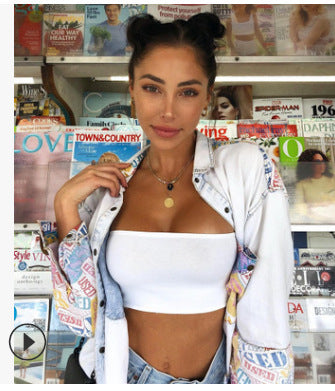 Jane – Asymmetrical Short Wrap Top