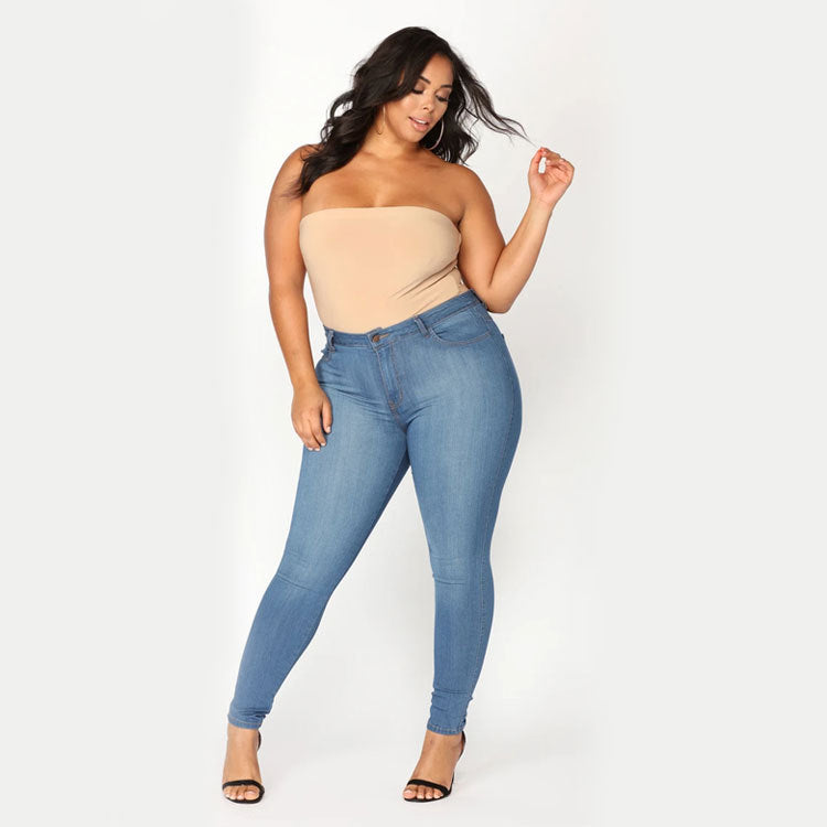 Joan – High Stretch Denim Pencil Pants in Plus Size
