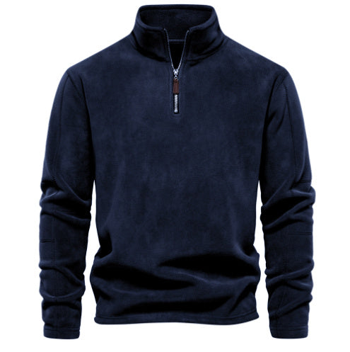 Larry – Fleece Zip Sweatshirt with High Collar
