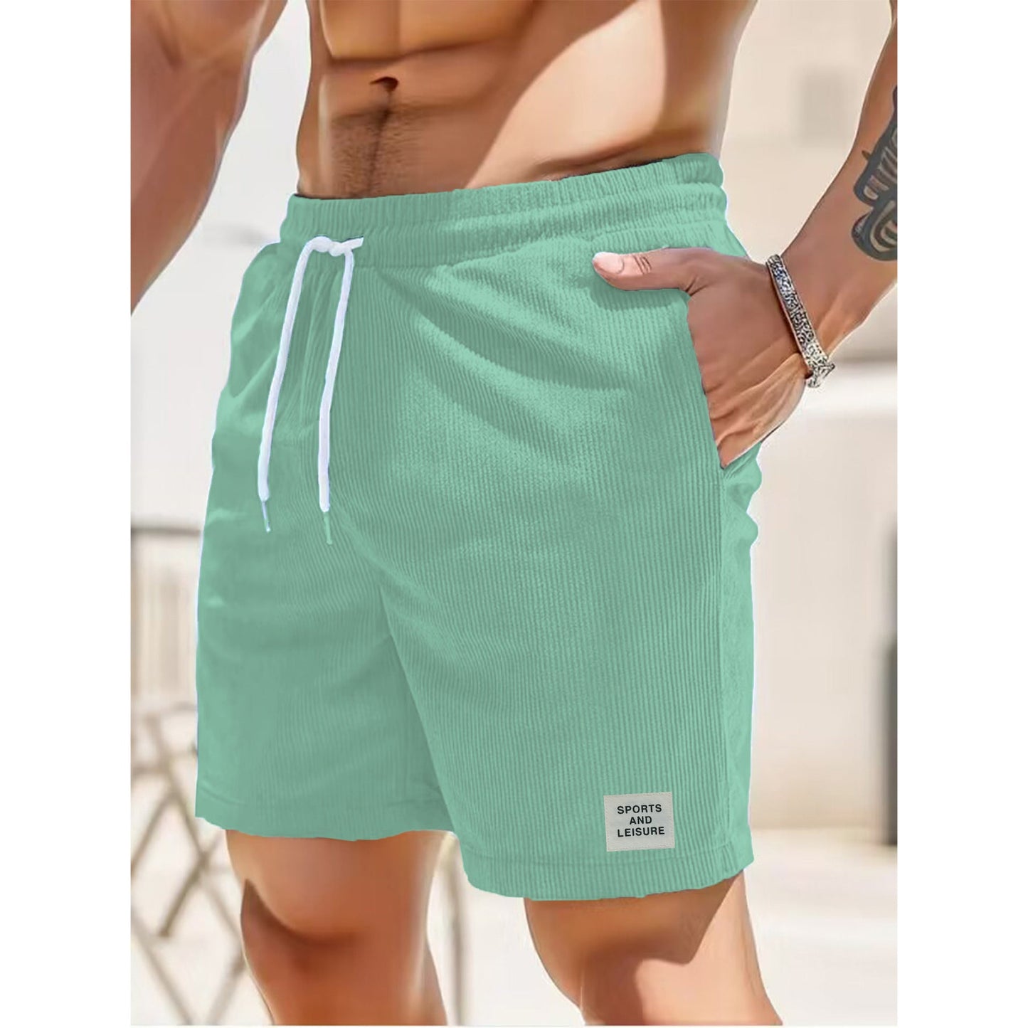 Colin – Summer Corduroy Sports Pants with Drawstring