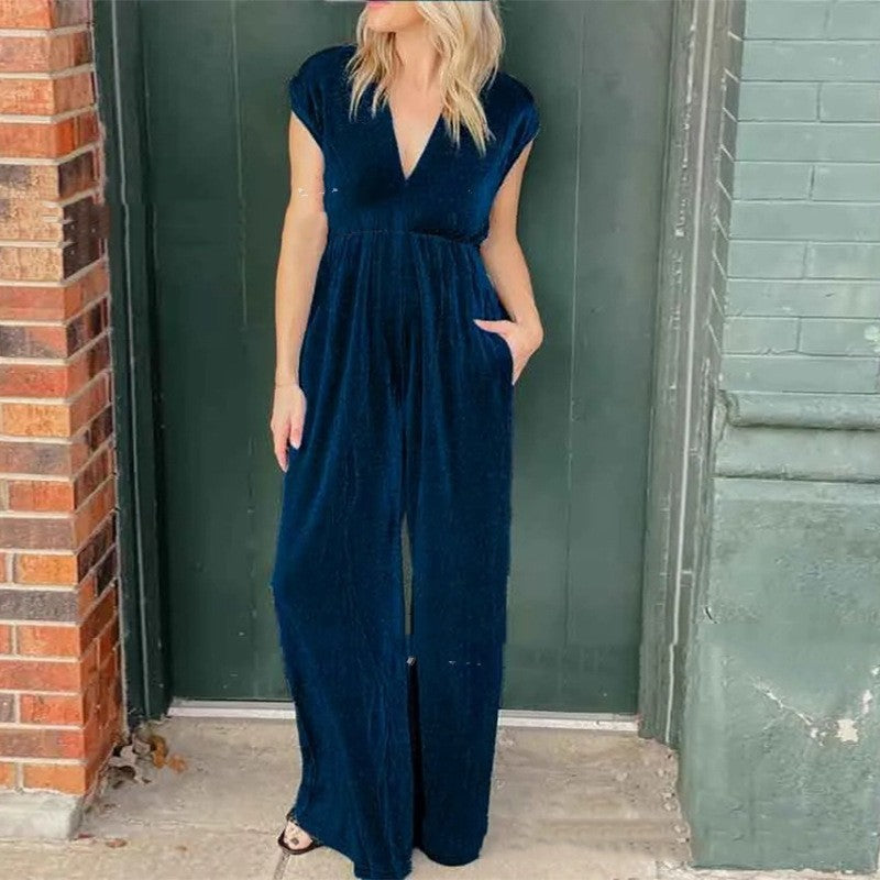 Marion – V-Neck Jumpsuit with High Waist