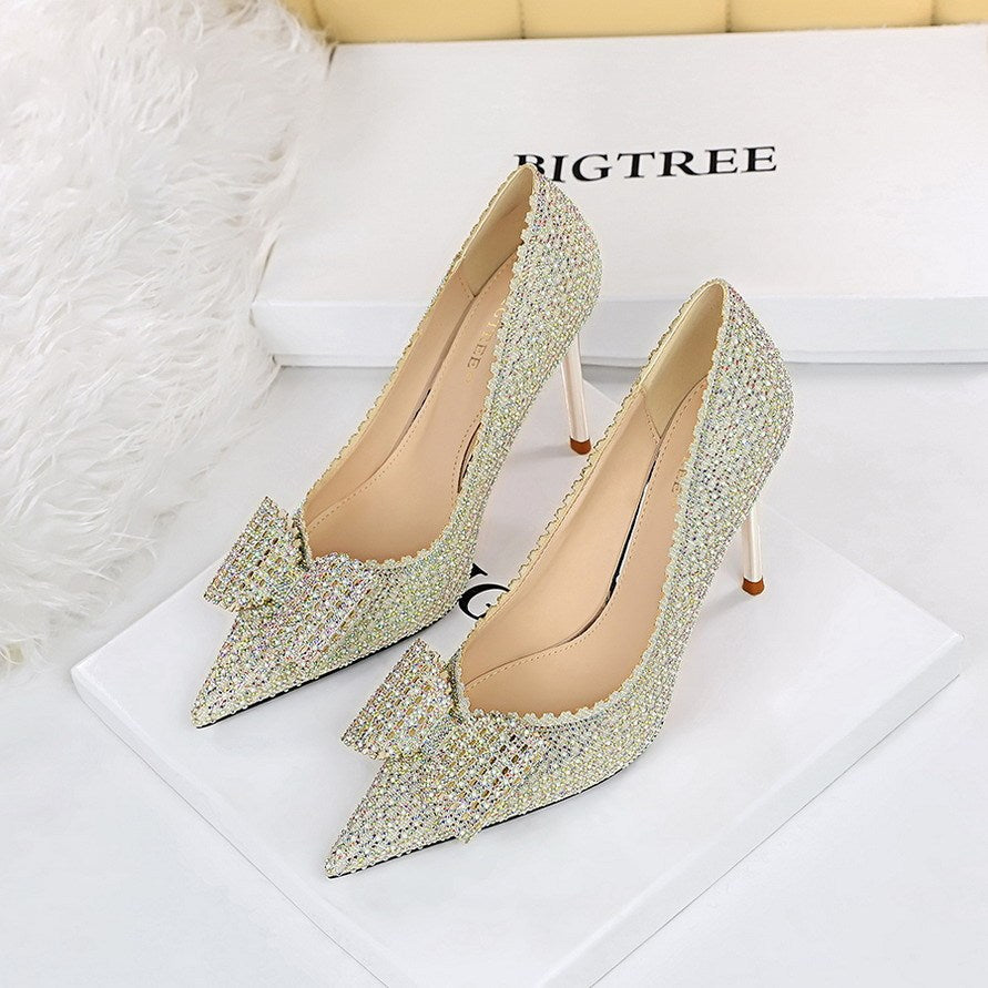 Charlotte – Princess Wedding Shoes with Slim High Heels