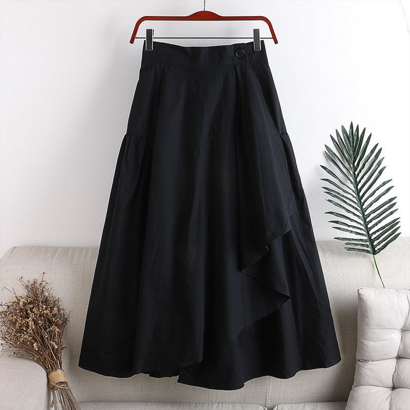 Shannon – A-Line Skirt with Button Details and Stitching