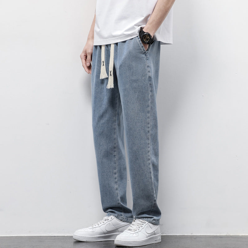 Nicholas – Casual Wide Men's Jeans with Elastic Waistband