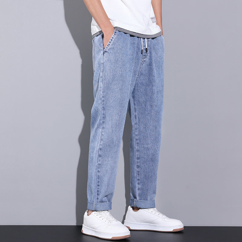 Nicholas – Casual Wide Men's Jeans with Elastic Waistband
