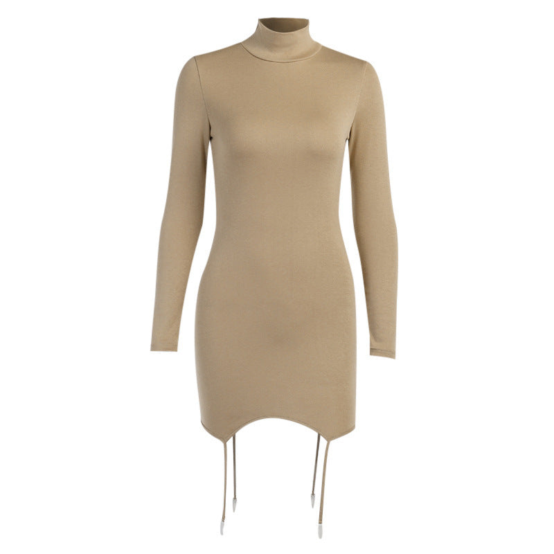 Nicola – Long-Sleeve Satin Tunic Dress
