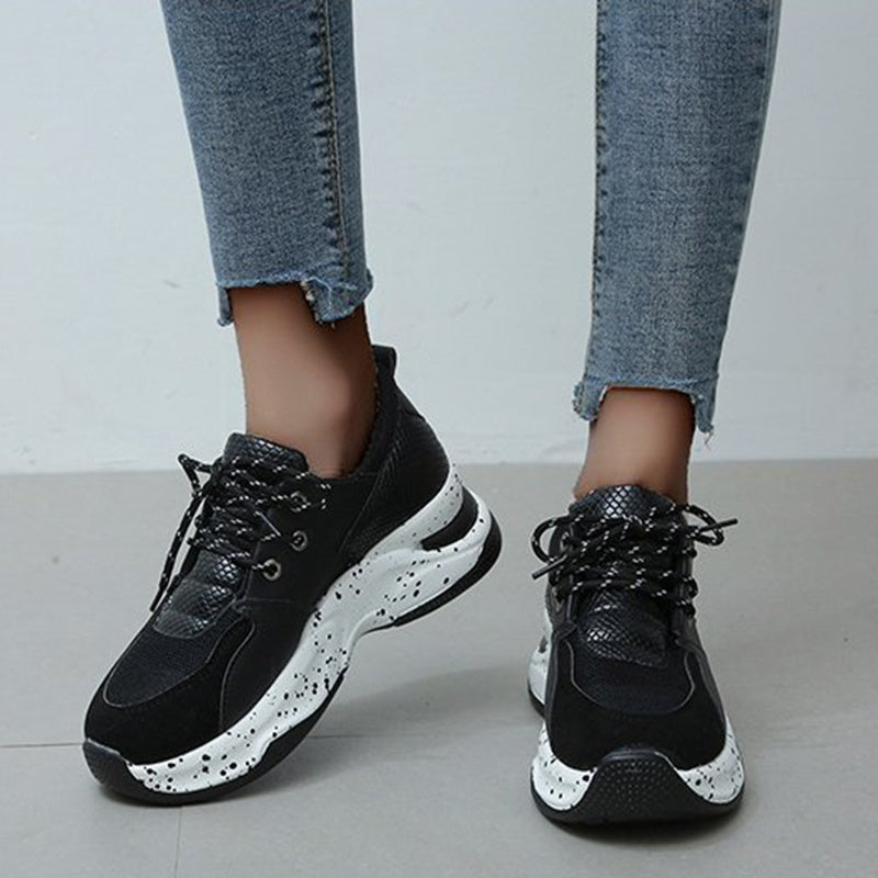 Sara – Leopard Print Sneakers with Laces