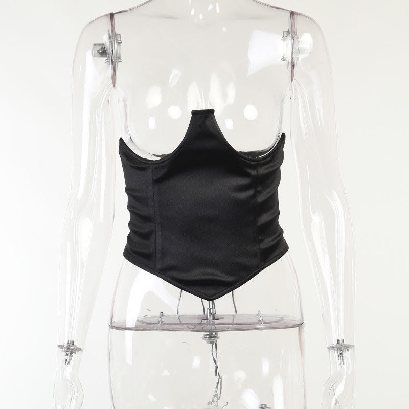 Nicola – Long-Sleeve Satin Tunic Dress