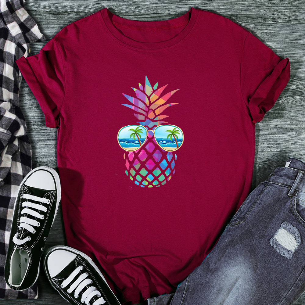 Melissa – Women's T-Shirt with Eye Pineapple Design