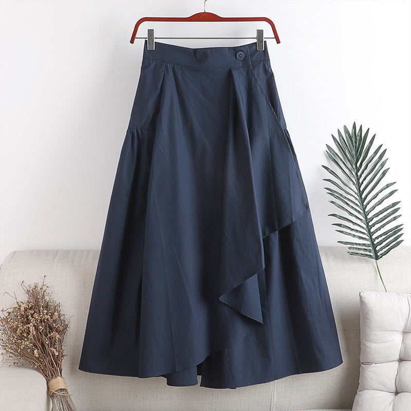 Shannon – A-Line Skirt with Button Details and Stitching