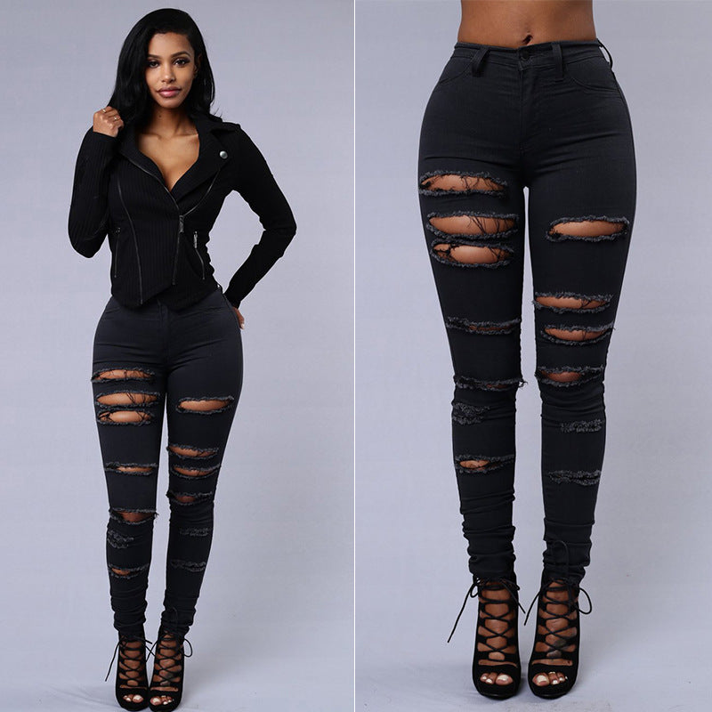 Anne – Distressed High-Waisted Jeans