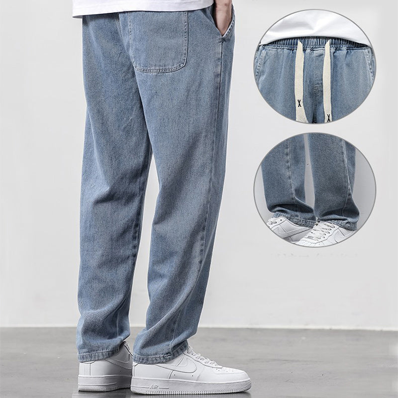Nicholas – Casual Wide Men's Jeans with Elastic Waistband
