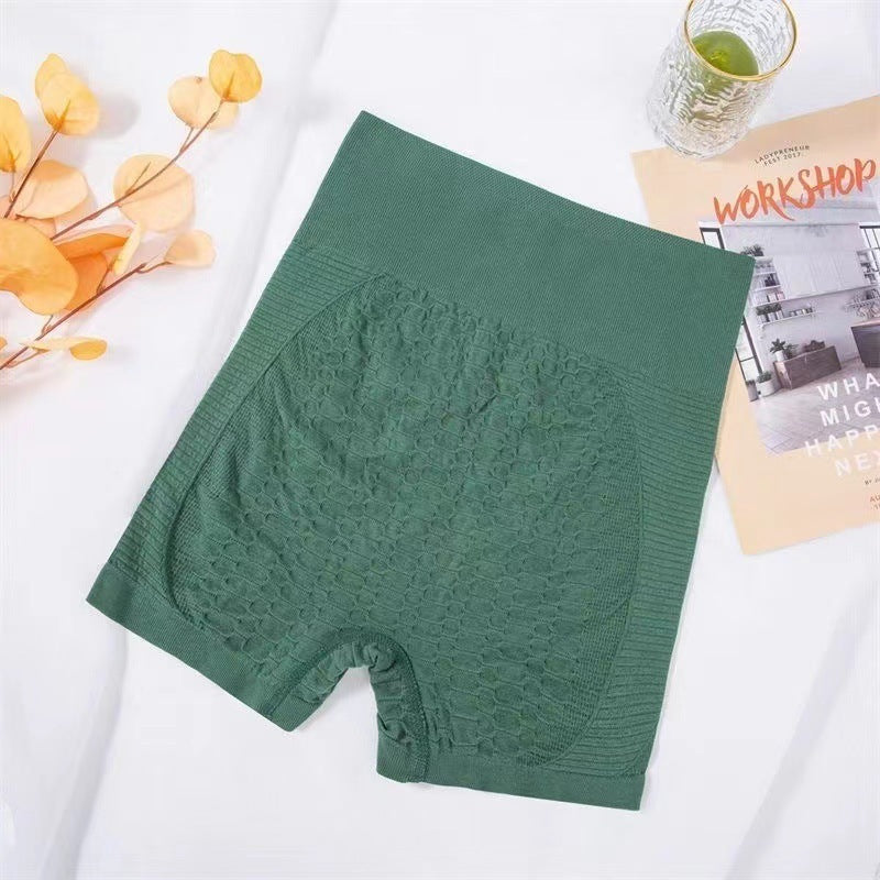 Emma – High-Waisted Diamond-Pattern Fitness Shorts
