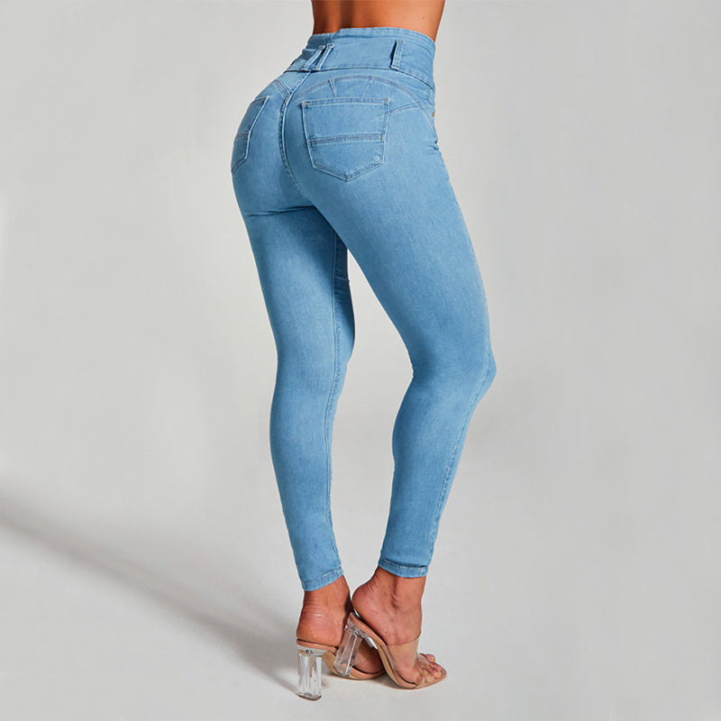 Hayley – High-Waisted Women's Skinny Jeans with Shaping Effect