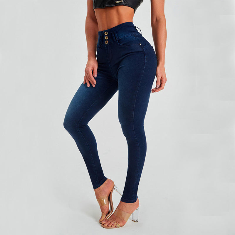 Hayley – High-Waisted Women's Skinny Jeans with Shaping Effect