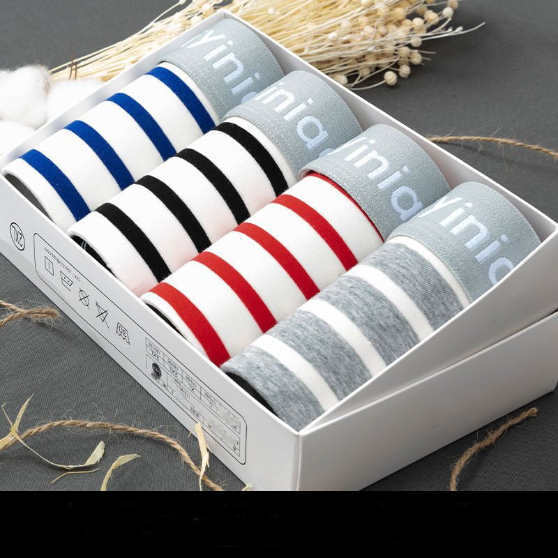 Ken – Men's Cotton Boxer with Striped Pattern