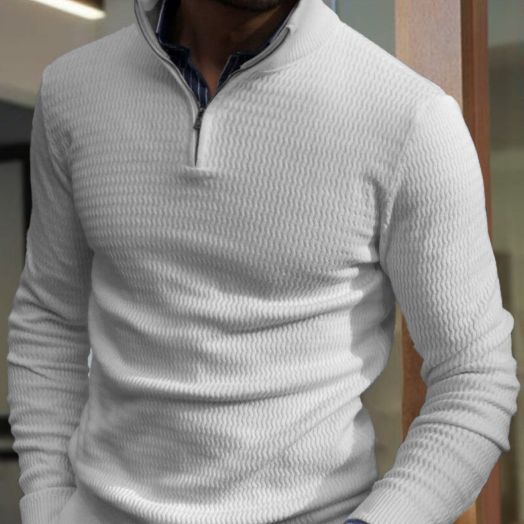 Ryan – Long-Sleeve Men's Polo Shirt with Digital Print