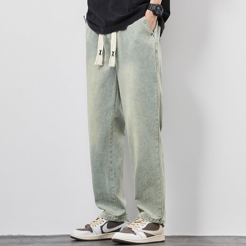 Nicholas – Casual Wide Men's Jeans with Elastic Waistband