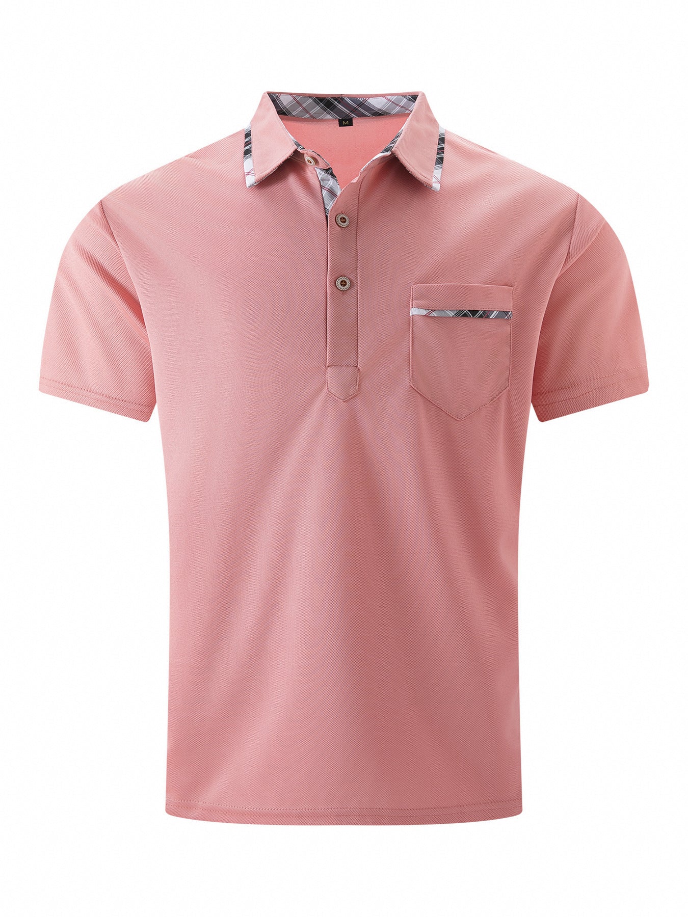 Edward – Asymmetric Men's Polo Shirt with Dot Pattern