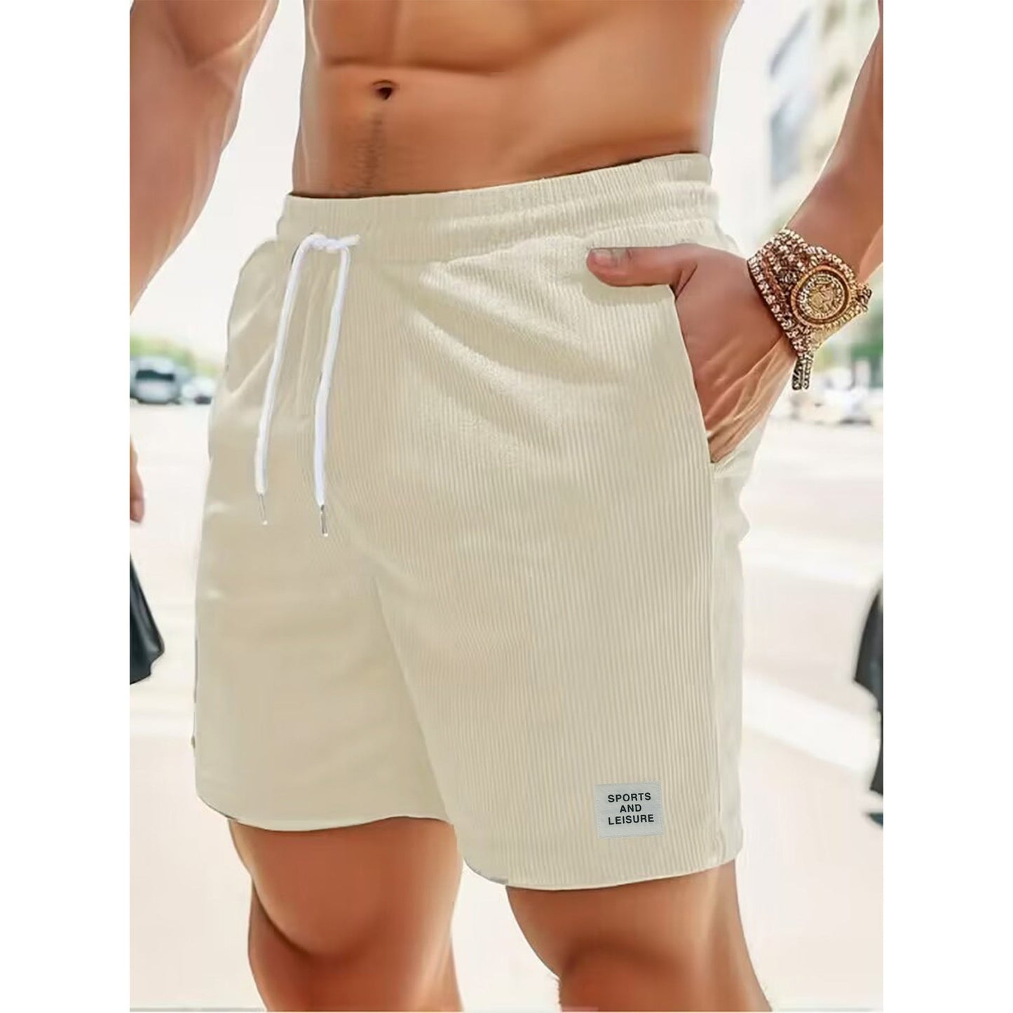 Colin – Summer Corduroy Sports Pants with Drawstring