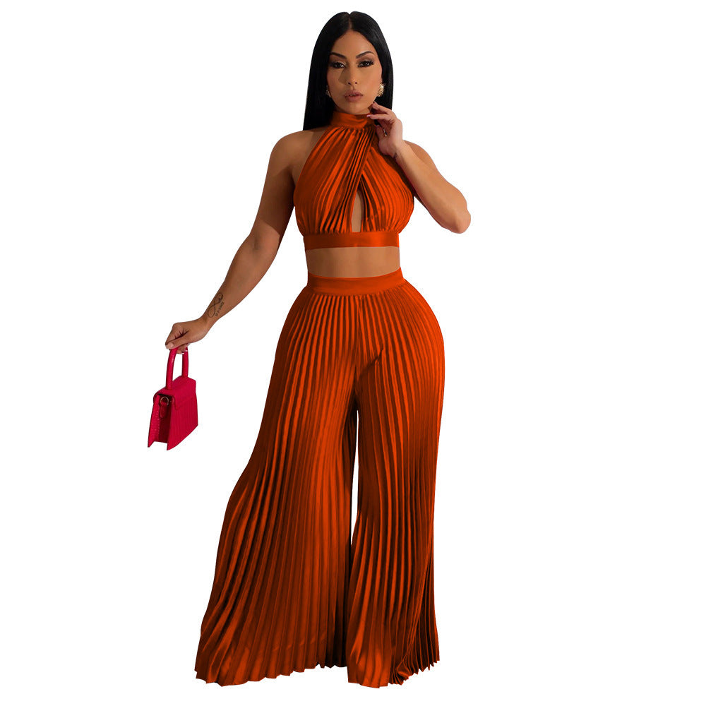 Elizabeth – Silk-Like Wide-Leg Pantsuit