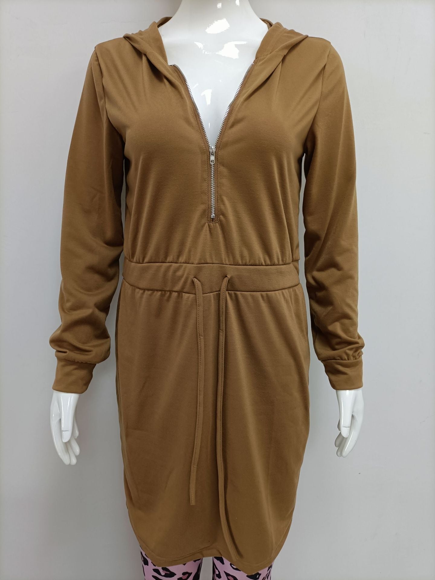 Jane – Hooded Tunic Dress with Zipper