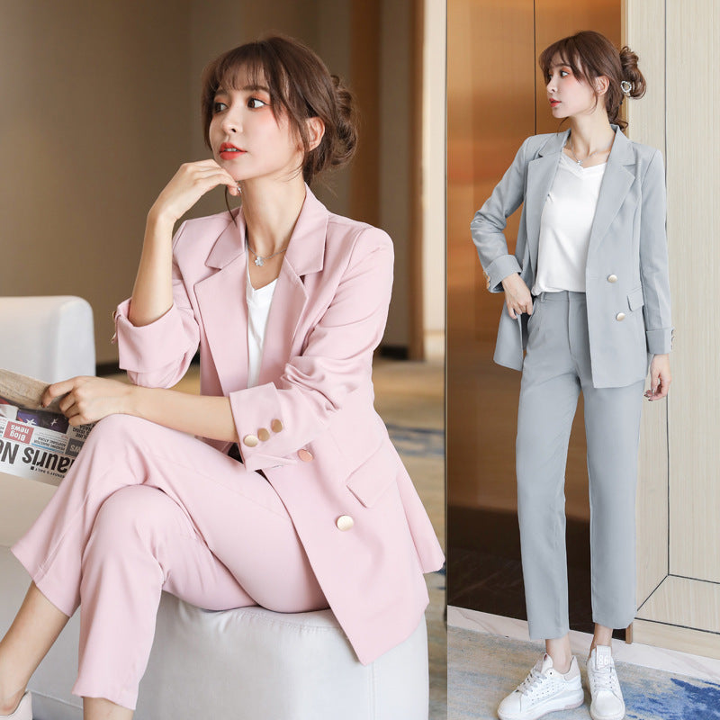 Lily – Elegant Women's Blazer Suit for Spring and Autumn