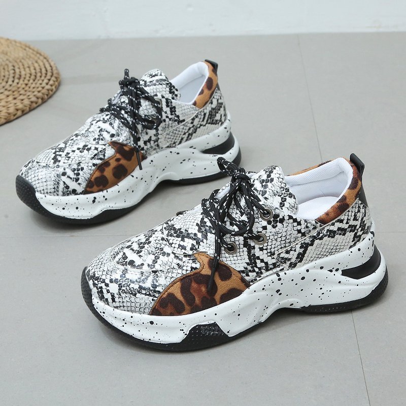 Sara – Leopard Print Sneakers with Laces