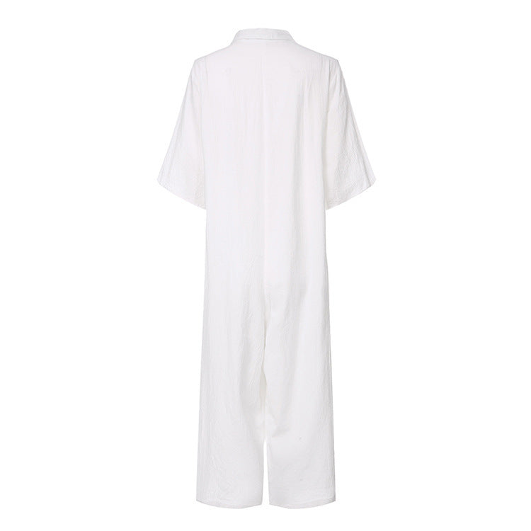 Heather – Casual Jumpsuit with Short Sleeves
