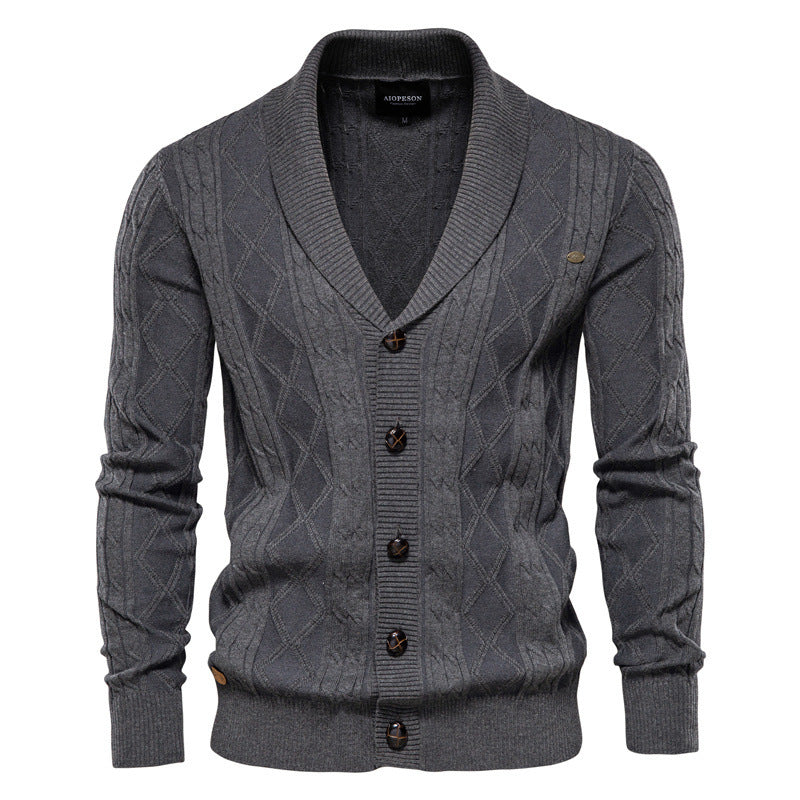Clive – Fashionable Men's Knit Sweater with Padded Design
