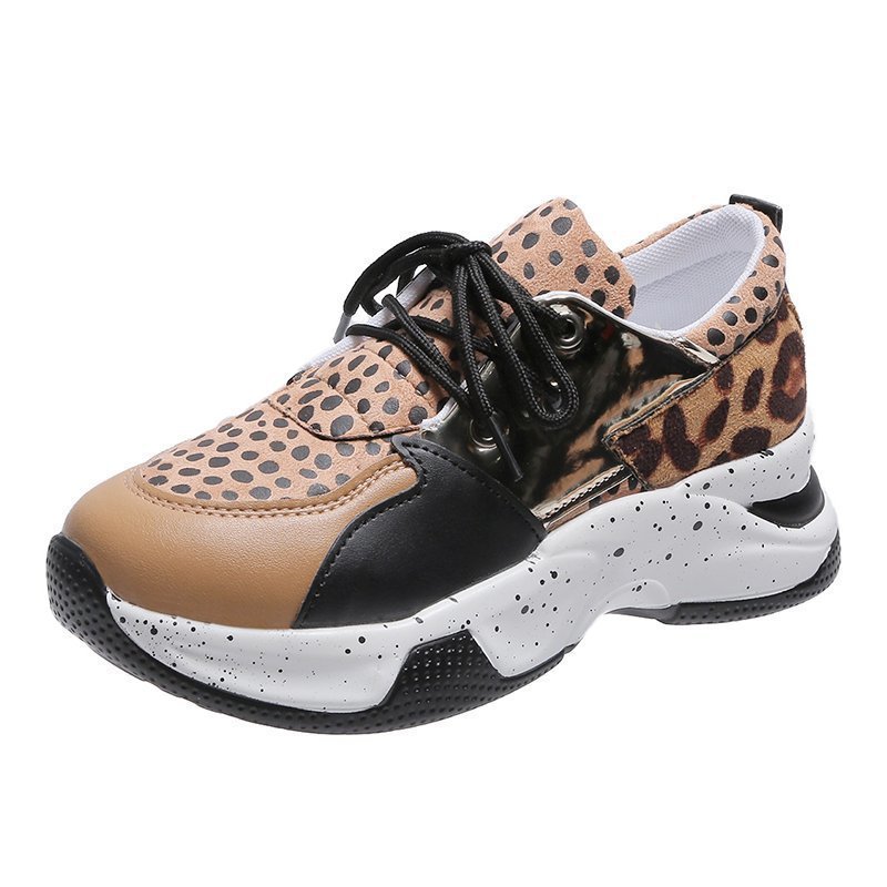Sara – Leopard Print Sneakers with Laces