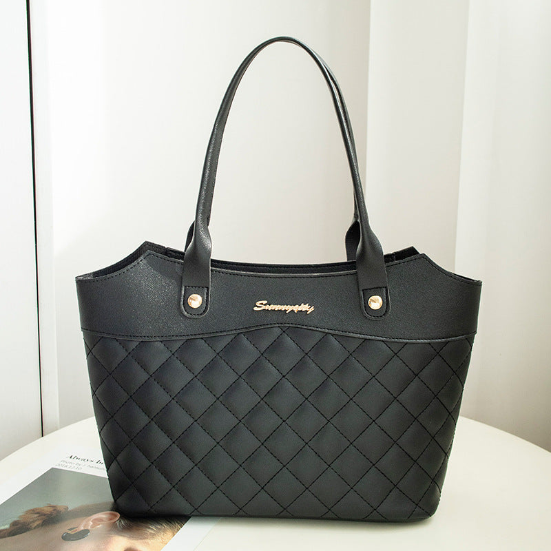 Harriet – Rhombus Handbag with Chic Check Pattern