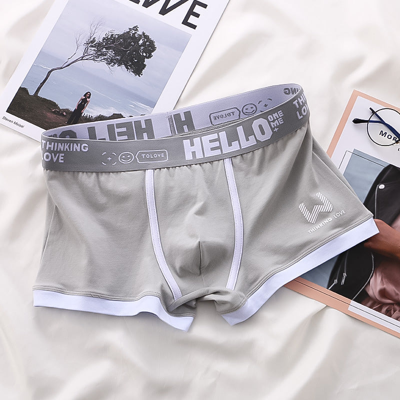 Justin – Breathable Men's Boxer Shorts with Contrast Color