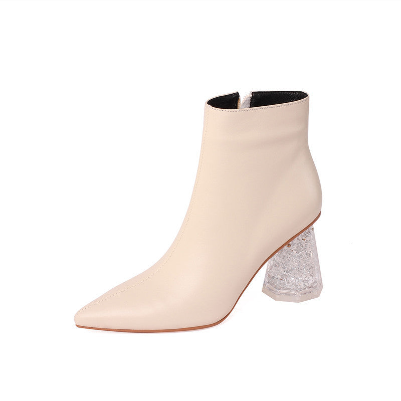Imogen – Women's Ankle Boots with Crystal Heel