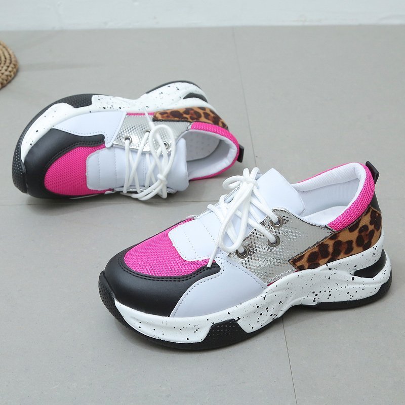 Sara – Leopard Print Sneakers with Laces