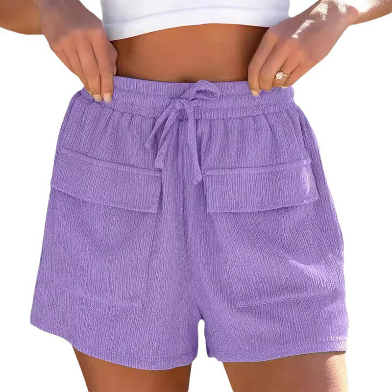 Christina – Summer Drawstring Shorts with Pockets